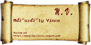 Mészöly Vince névjegykártya